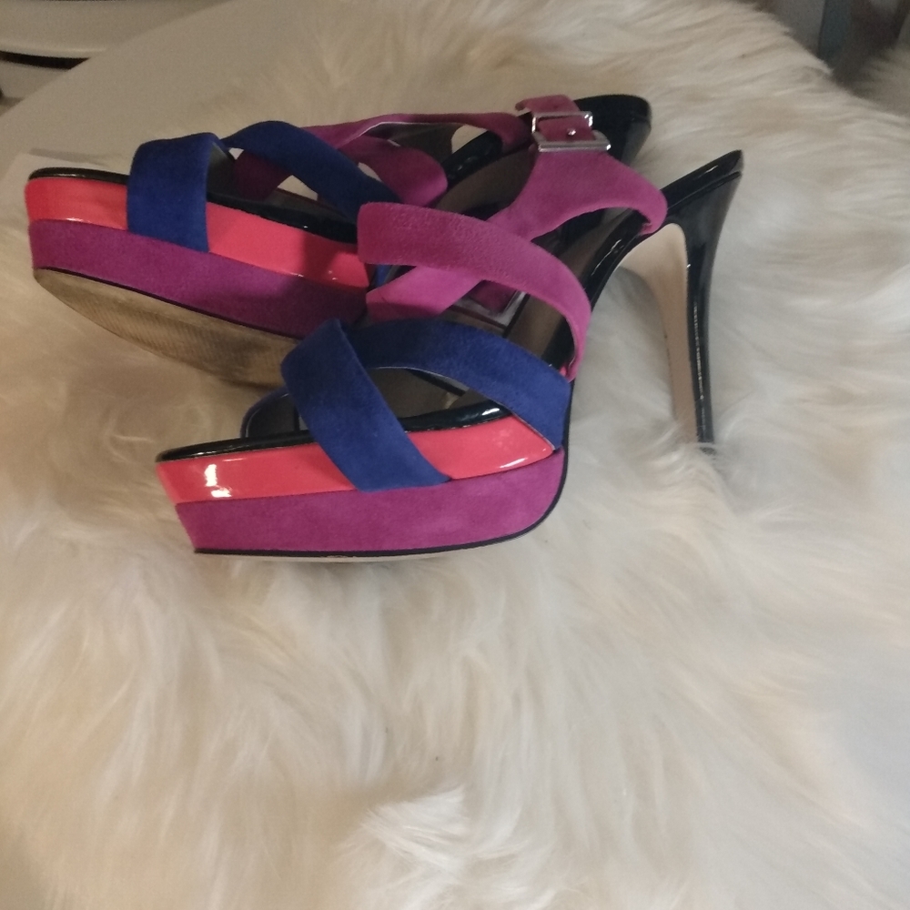 multi colored heels